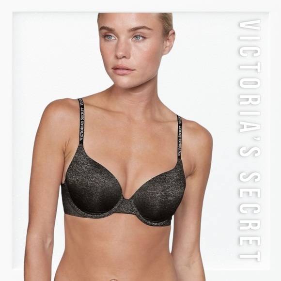 Victorias Secret Grey Spacedye Uplift Semi Demi Bra sz 34D - Picture 1 of 8